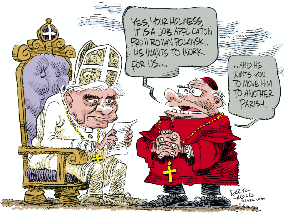  POLANSKI AND THE POPE by Daryl Cagle