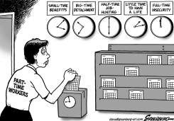 PART-TIME WORKERS BW by Steve Greenberg