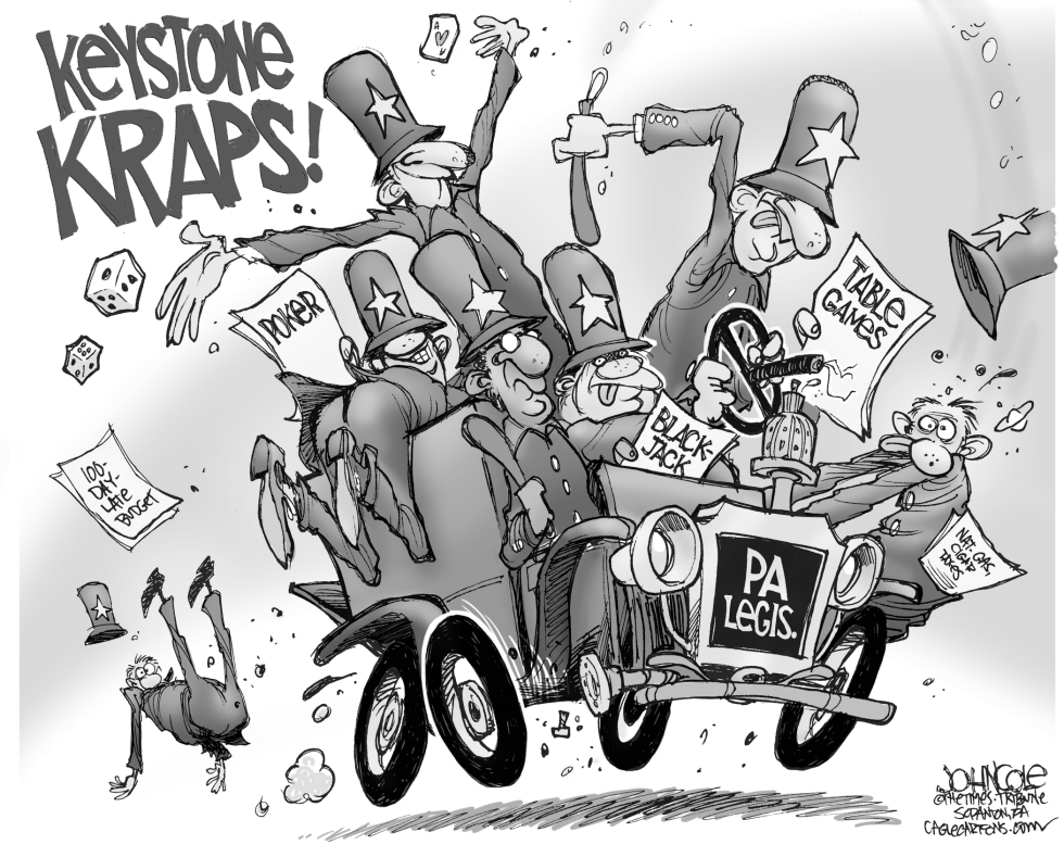 PA TOON -- Pennsylvania gambling BW