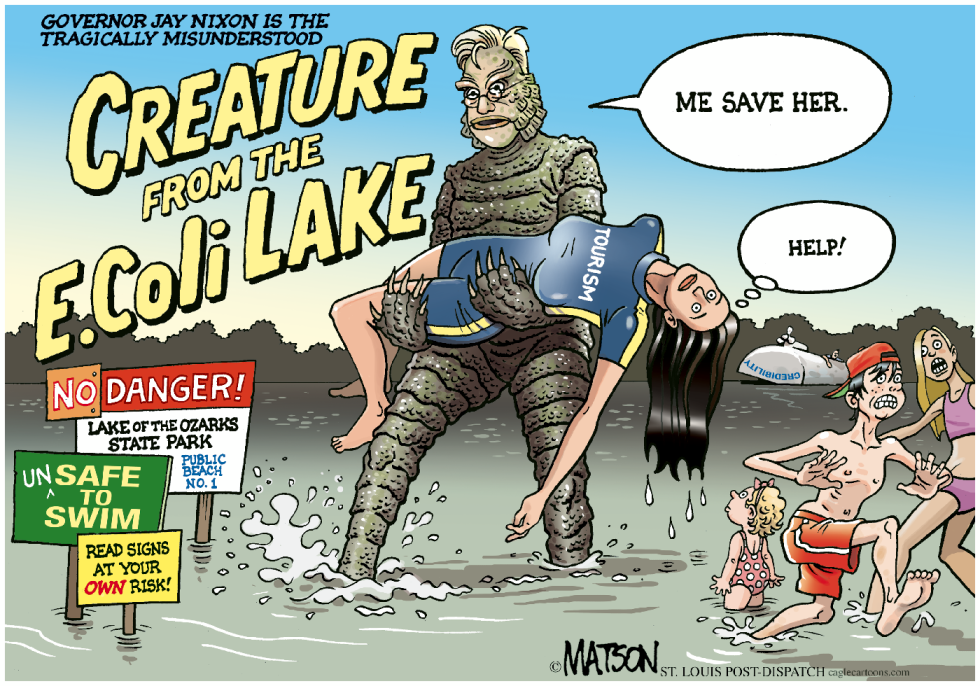 Local-MO Governor Nixon Cleans Up Lake Of The Ozarks-COLOR