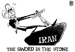 PULLING OUT OF IRAN, B/W by Randy Bish