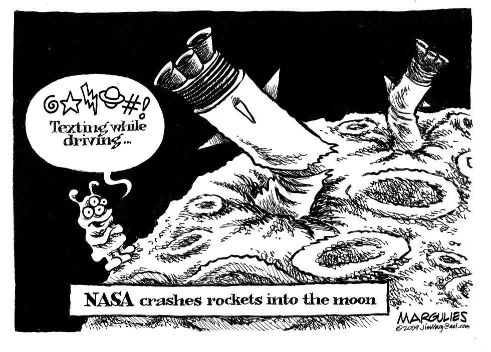 Nasa crashes rockets into the moon
