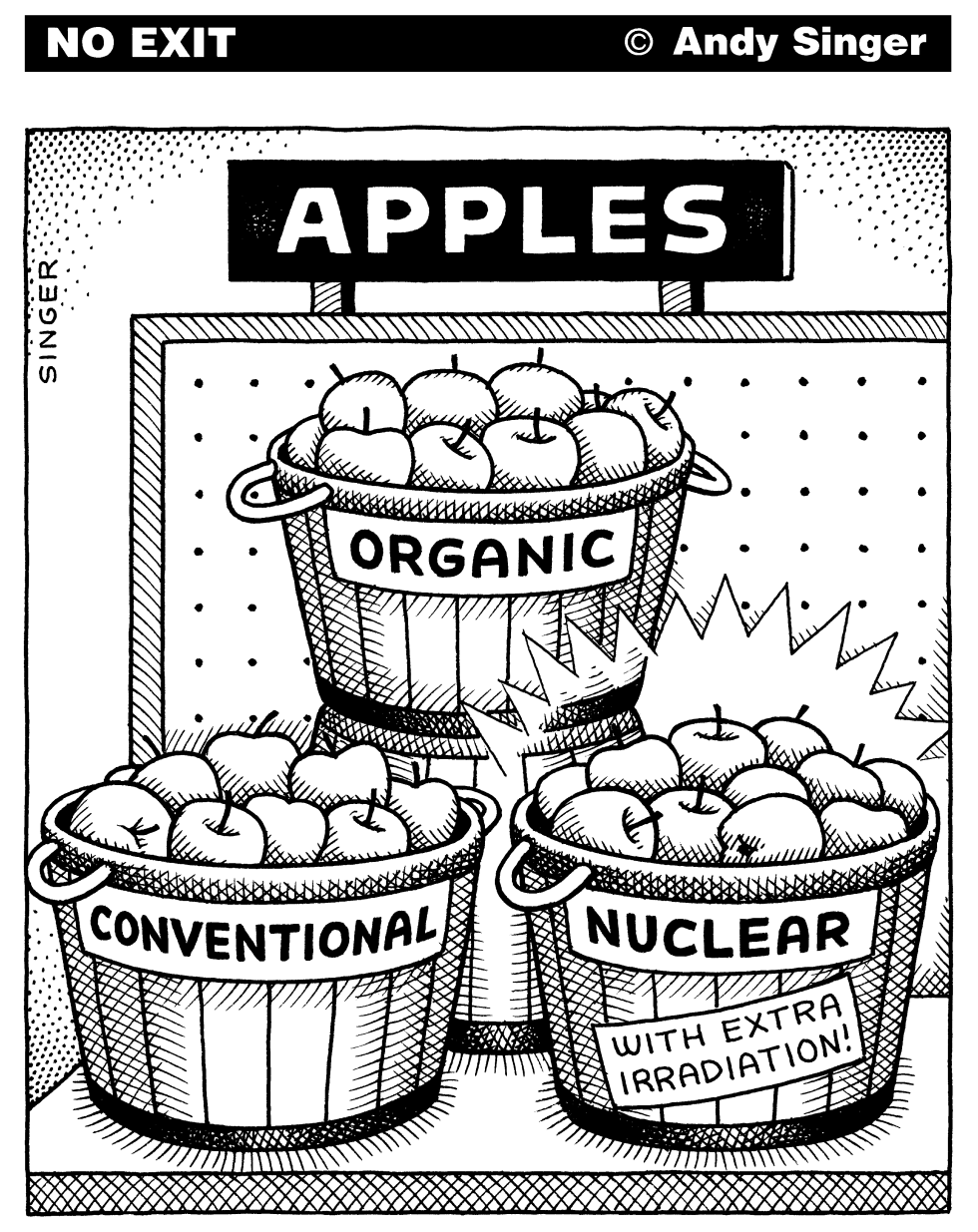 Organic Conventional and Nuclear Apples