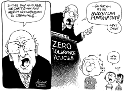 SCHOOLS AND STUPID NO TOLERANCE RULES by Rob Tornoe