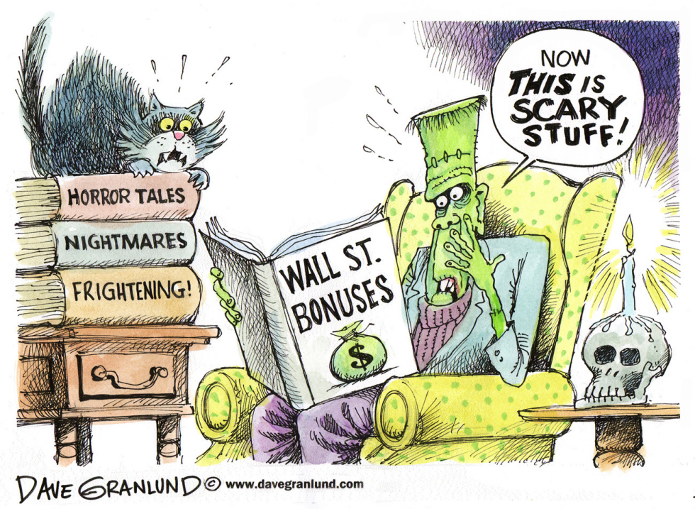  WALL STREET BONUSES by Dave Granlund