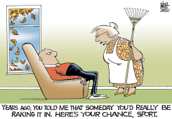 RAKING IT IN,  by Randy Bish