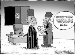 HAMID KARZAI by Bob Englehart