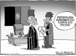 HAMID KARZAI by Bob Englehart
