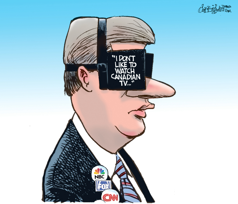 CANADA Harper watches American TV