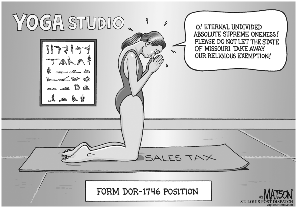  LOCAL MO-YOGA SALES TAX EXEMPTION THREATENED by RJ Matson