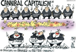 WALL STREET CANNIBALS  by Pat Bagley