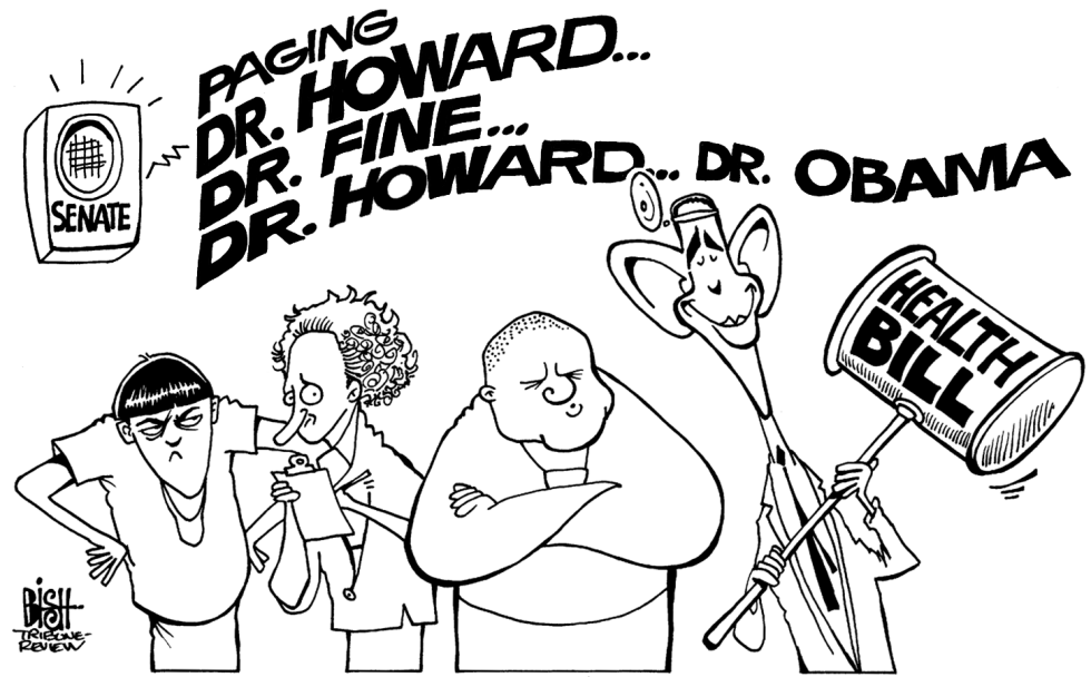 DR HOWARD, DR, FINE, DR OBAMA, b/w