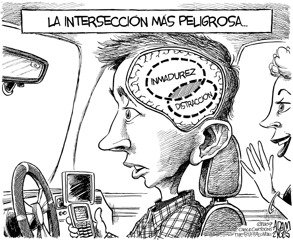  CONDUCTORES ADOLESCENTES DISTRAIDOS by Adam Zyglis