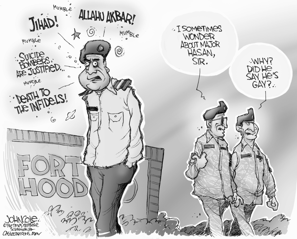 Fort Hood warning signs BW
