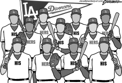 DODGERS DIVORCE BW by Steve Greenberg