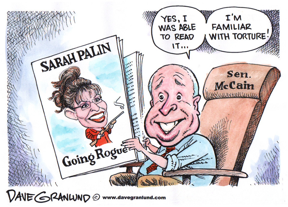 McCain reads Sarah Palin's Book