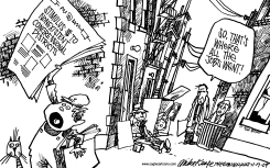 STIMULUS TO NONEXISTENT DISTRICTS  by Mike Keefe