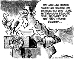 WAITING FOR THE FLU by Jim Day