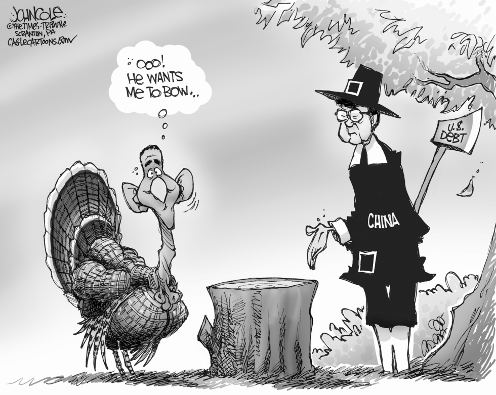 Obama takes a bow BW