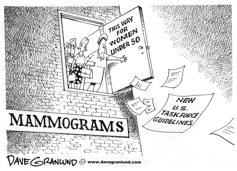  NEW MAMMOGRAM GUIDELINES by Dave Granlund