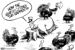 BAILED OUT TURKEYS by Nate Beeler