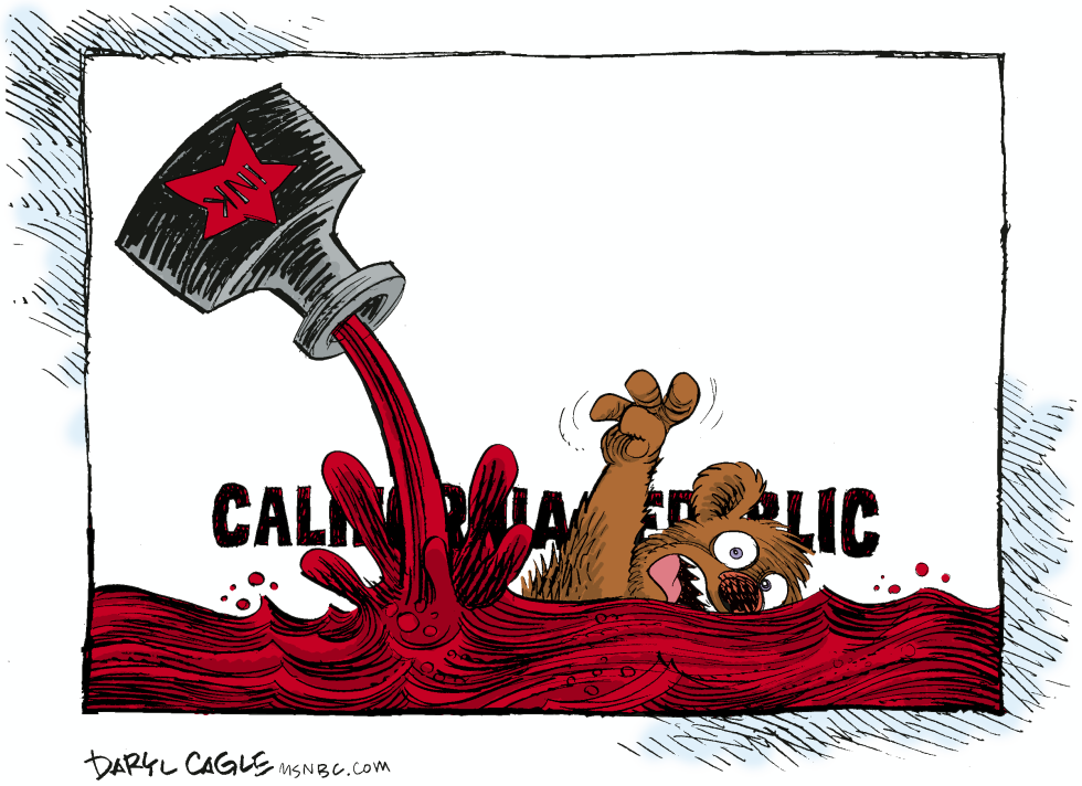  CALIFORNIA BUDGET RED INK  by Daryl Cagle