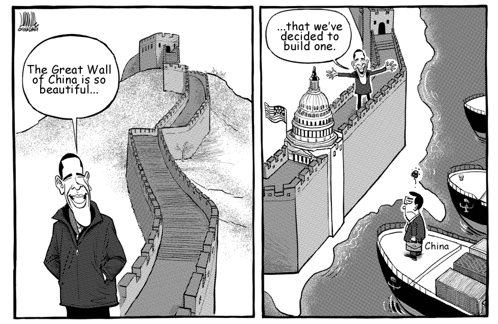 Obama builds Great Wall