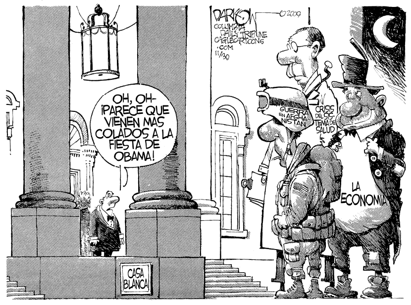 Colandose a la Fiesta de Obama