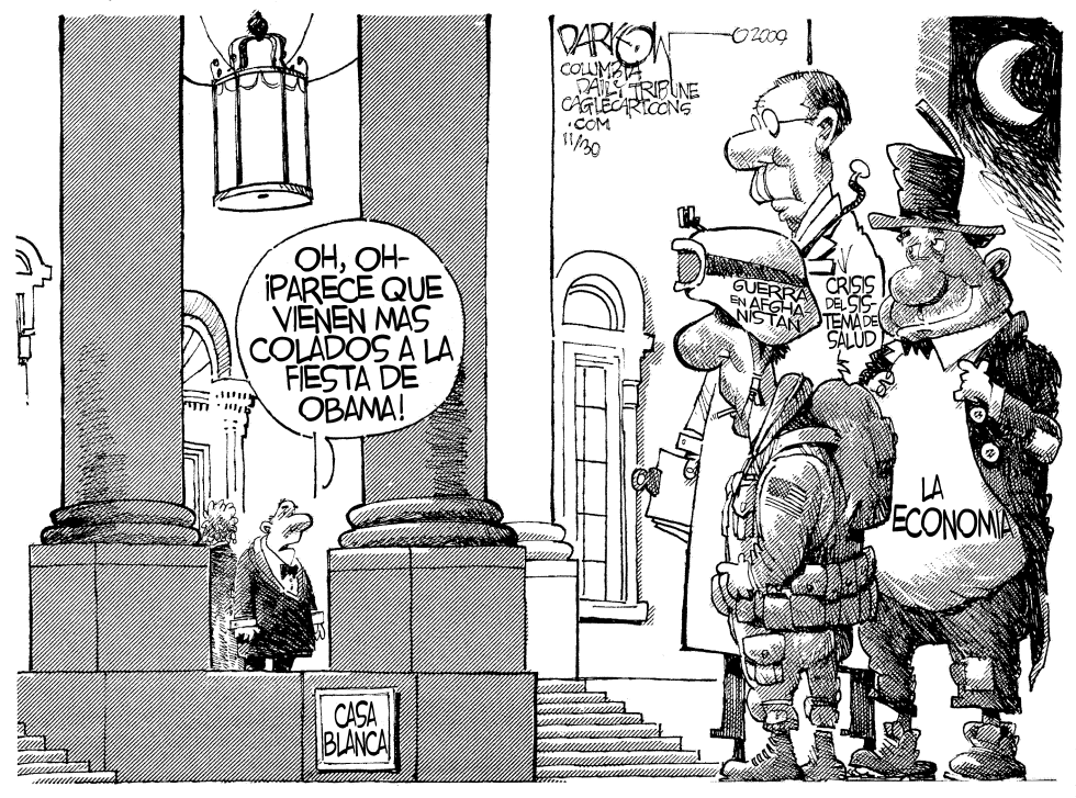 Colandose a la Fiesta de Obama