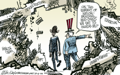 NATION-BUILDING  by Mike Keefe