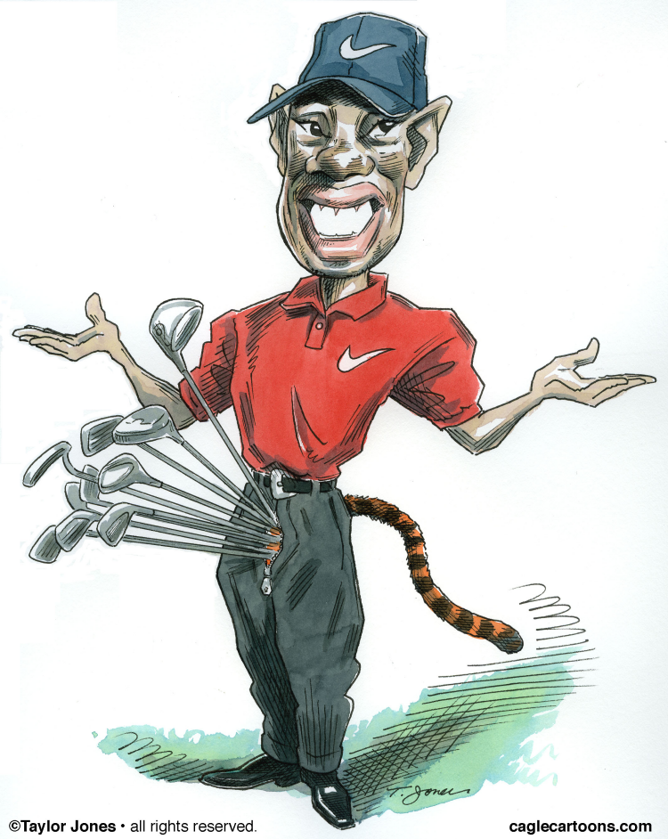 Tiger Woods Cartoon Png : Students React To Tiger Woods Car Crash ...