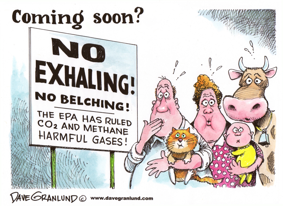 EPA greenhouse gas ruling sparks fears over everyday emissions cartoon