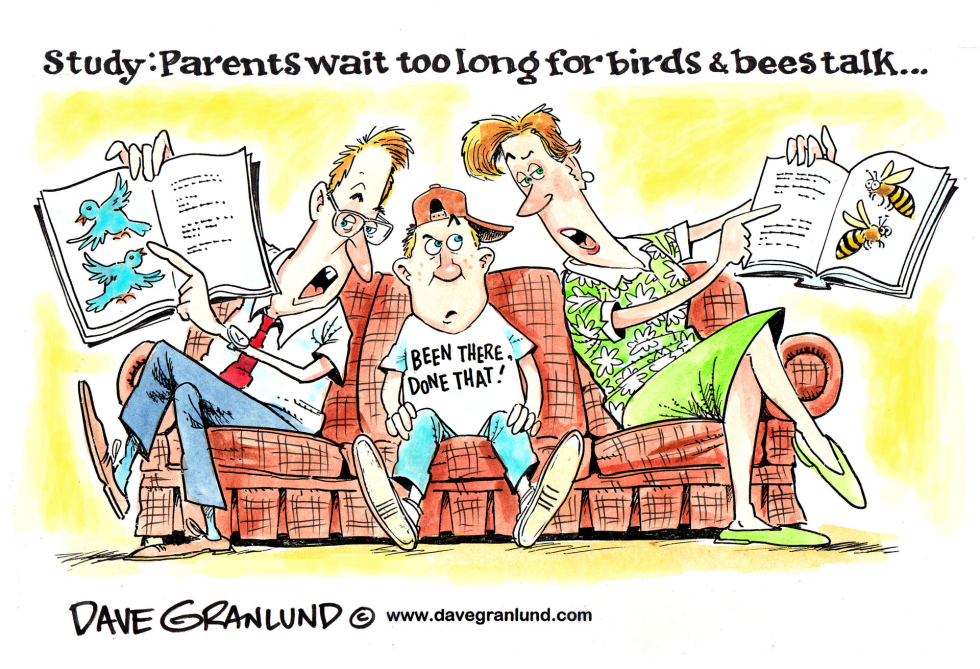  PARENTS TARDY WITH BIRDS AND BEES by Dave Granlund