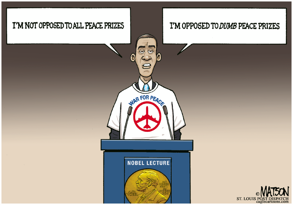 Obama Opposed to Dumb Peace Prizes-COLOR