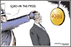 OBAMA KEEP EYES ON THE PRIZE by J.D. Crowe