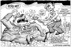 MILITARY SPENDING by Monte Wolverton