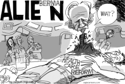 LIEBERMAN ALIEN by Pat Bagley