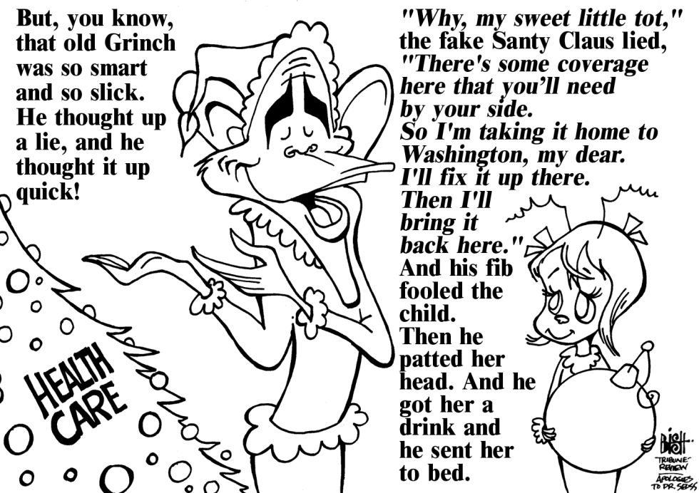 THE OBAMA GRINCH, b/w