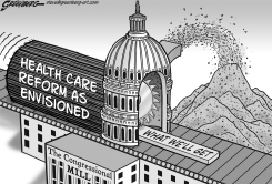 HEALTH REFORM MILL BW by Steve Greenberg