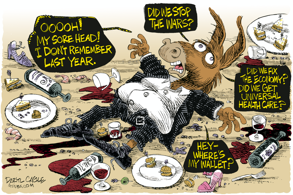  NEW YEAR FOR MISERABLE DEMOCRATS by Daryl Cagle