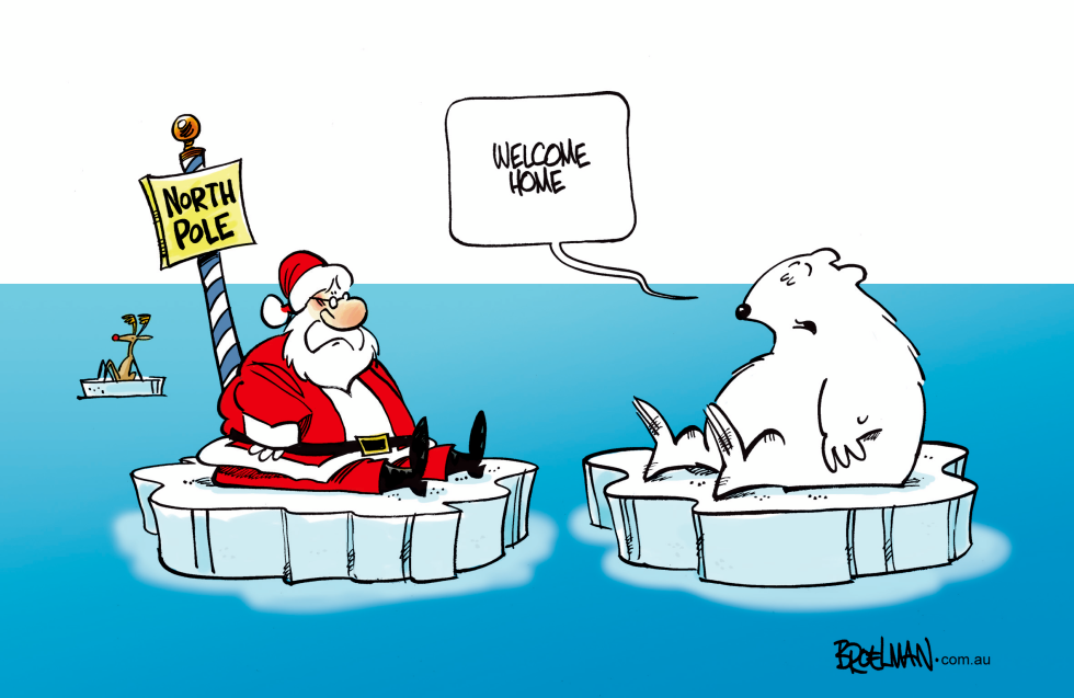 Santa returns home