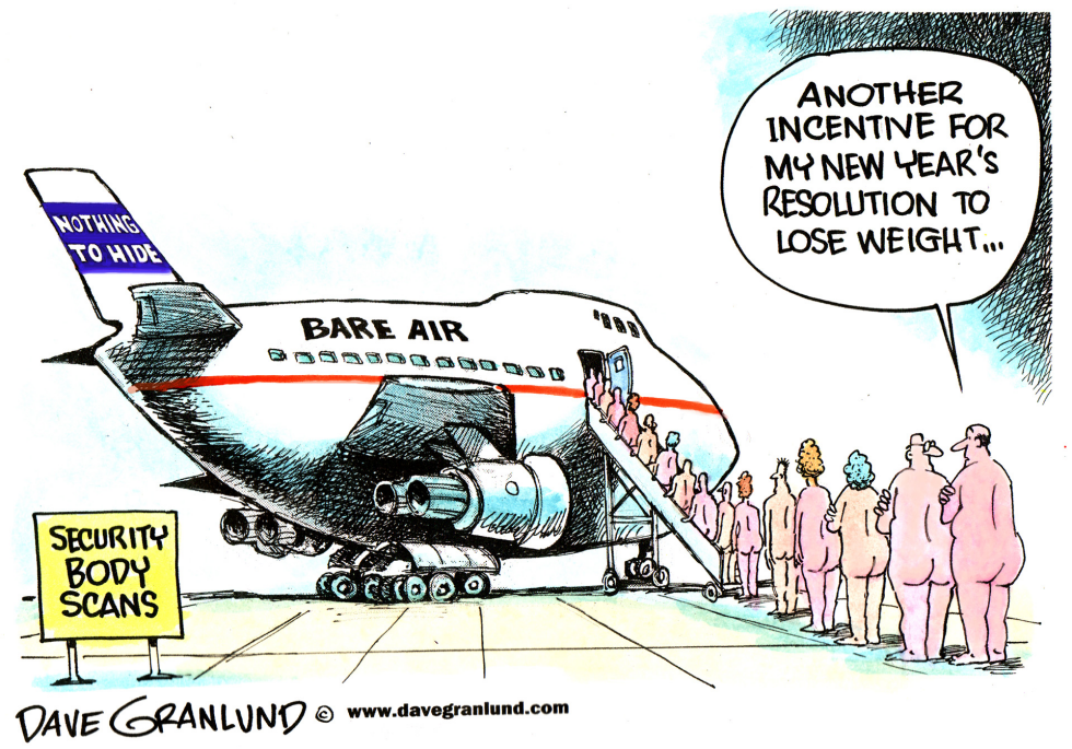  AIRLINE PASSENGER BODY SCANS by Dave Granlund