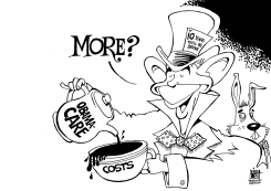 OBAMA MAD HATTER, B/W by Randy Bish