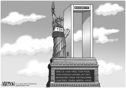 STATUE OF LIBERTY SECURITY CHECKPOINT by R.J. Matson