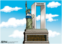 STATUE OF LIBERTY SECURITY CHECKPOINT by R.J. Matson