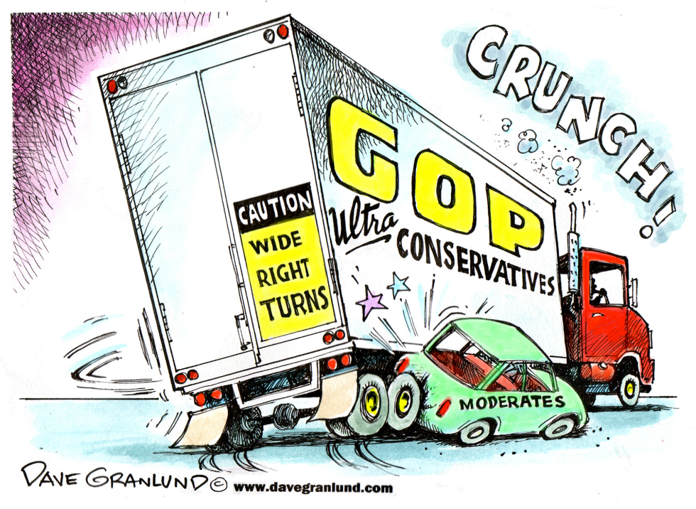  GOP AND MODERATES by Dave Granlund