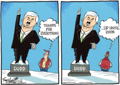 SENATOR CHRIS DODD  by Bob Englehart