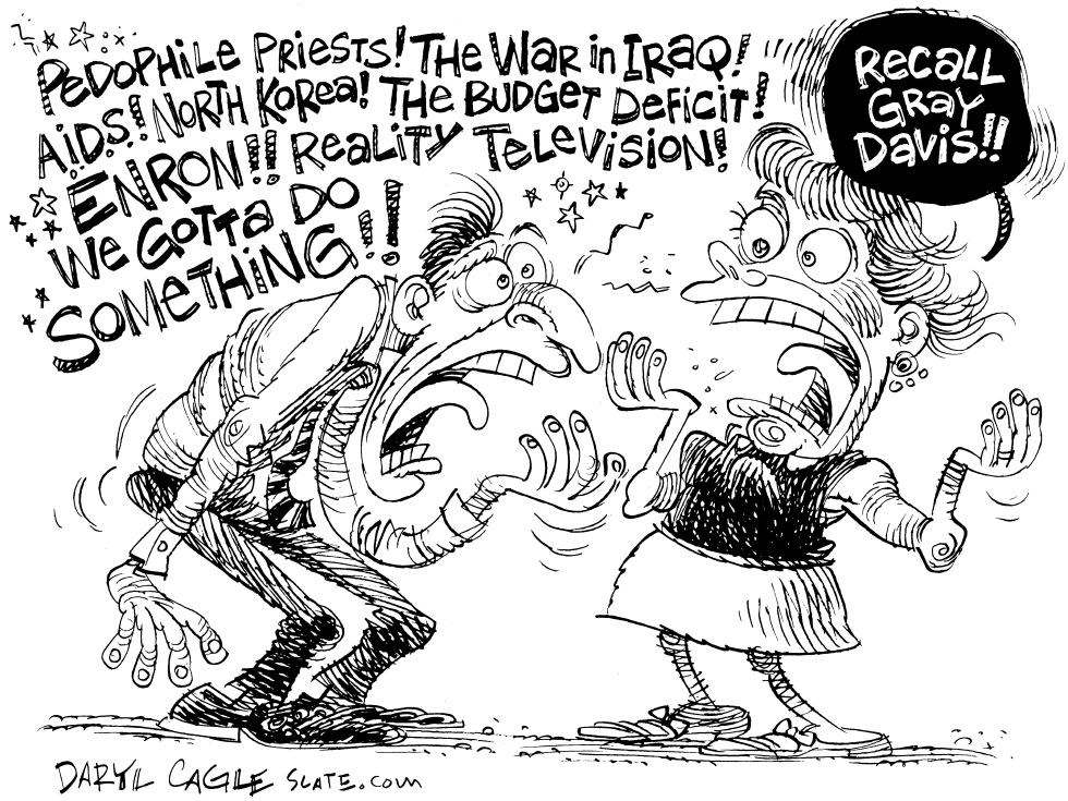  GRAY DAVIS RECALL by Daryl Cagle