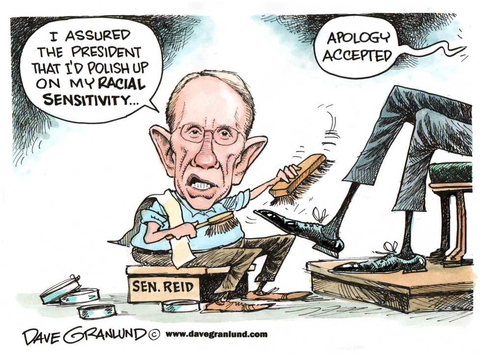  SENATOR REID'S RACIAL REMARKS by Dave Granlund