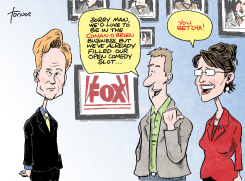CONAN OBRIEN AND SARAH PALIN AT FOX by Rob Tornoe